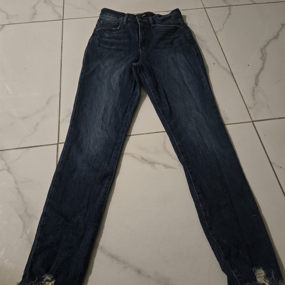 Jeans Express Size 28 High Rise | Dark Mixed Stylized and Low Unfrayed - Picture 7 of 13